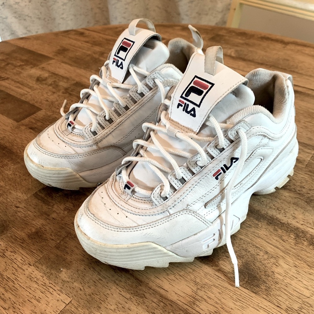 White FILA chunky sneakers
